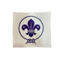 Vinilo Flor de Lis grande morado