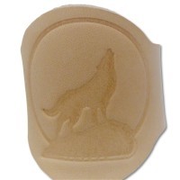 Pasador Estampado - Lobo aullando semi circulo