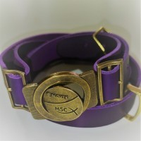 CINTURÓN CUERO MORADO