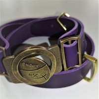 CINTURÓN CUERO MORADO
